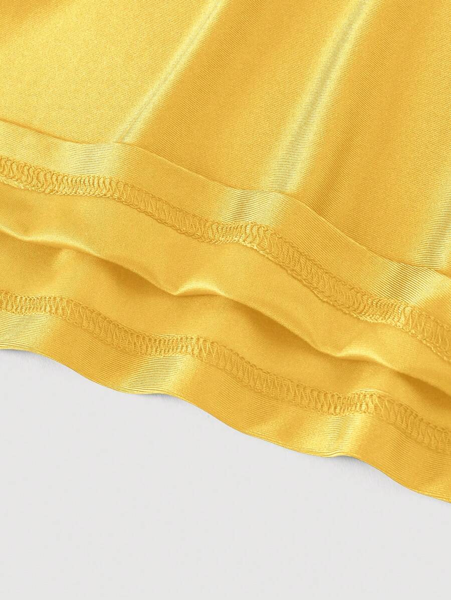 Elegant Solid Color Flared Cami Dress