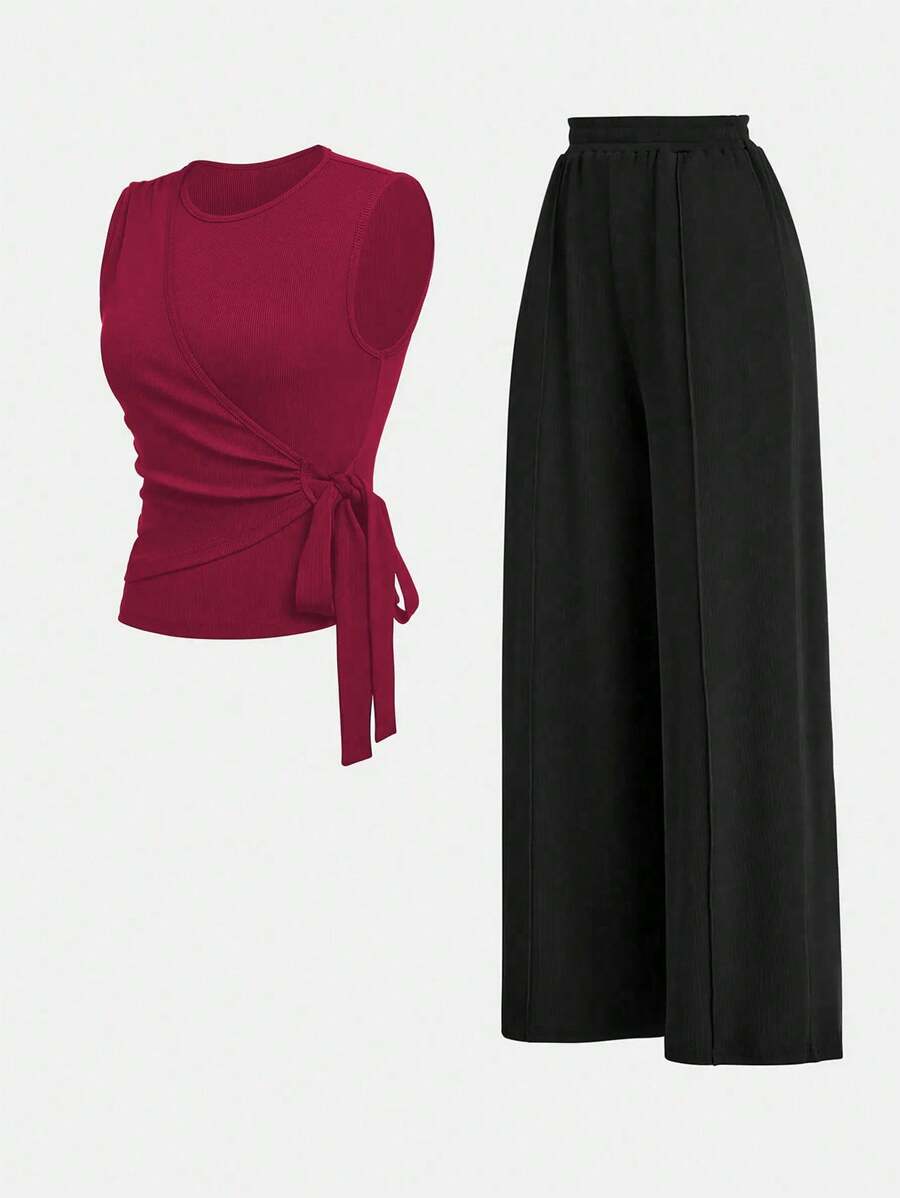 Casual Outfit – Button-Down Tank Top and Pants