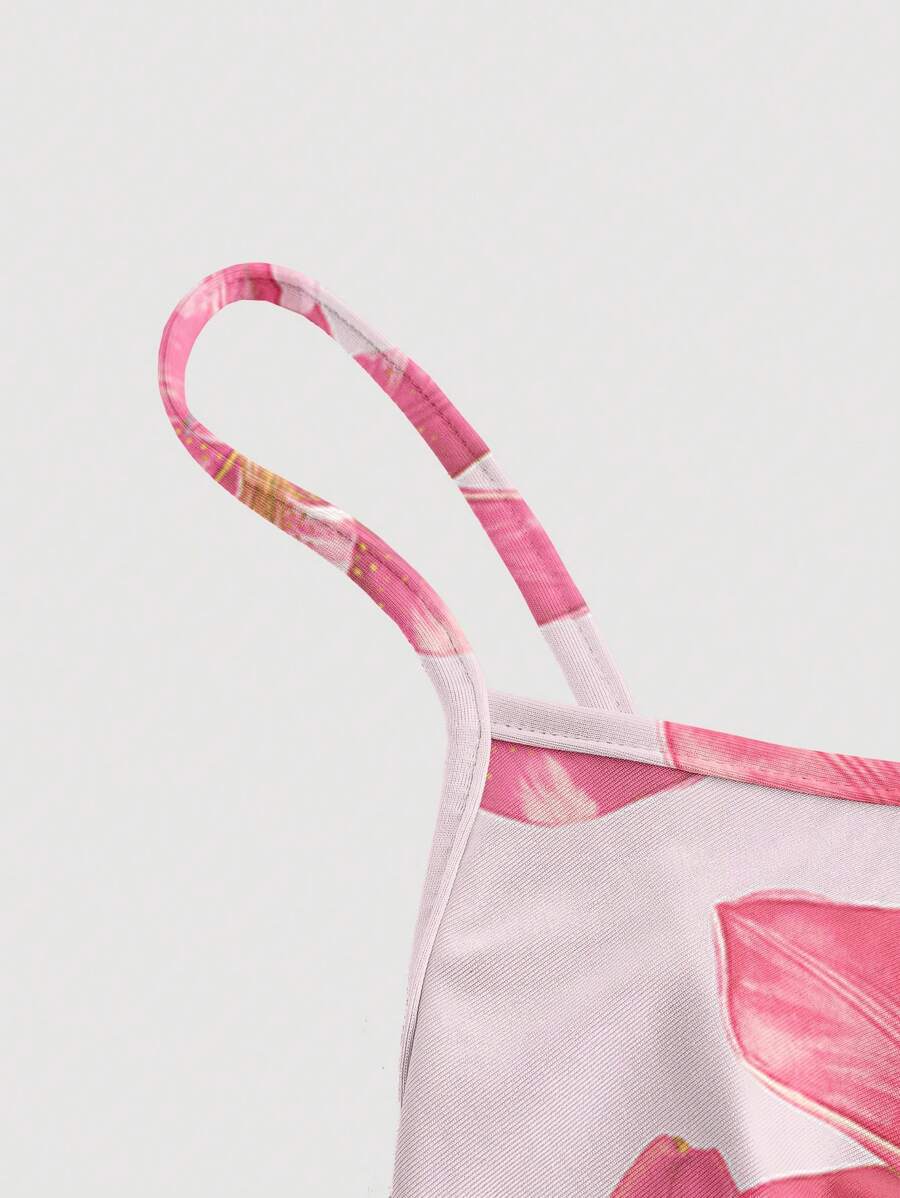 Elegant Solid Color Flared Cami Dress