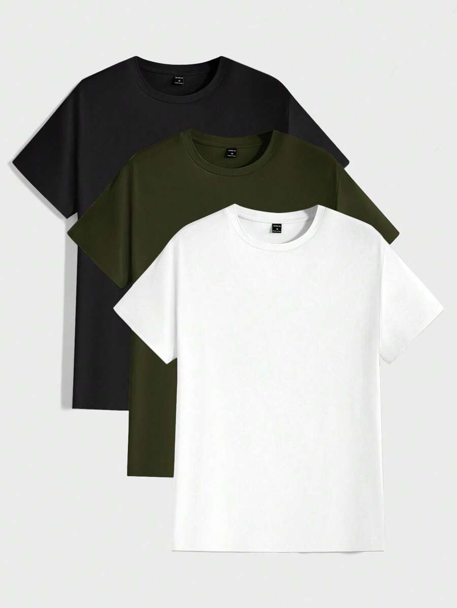 Men's Casual Short Sleeve Knitted T-Shirt