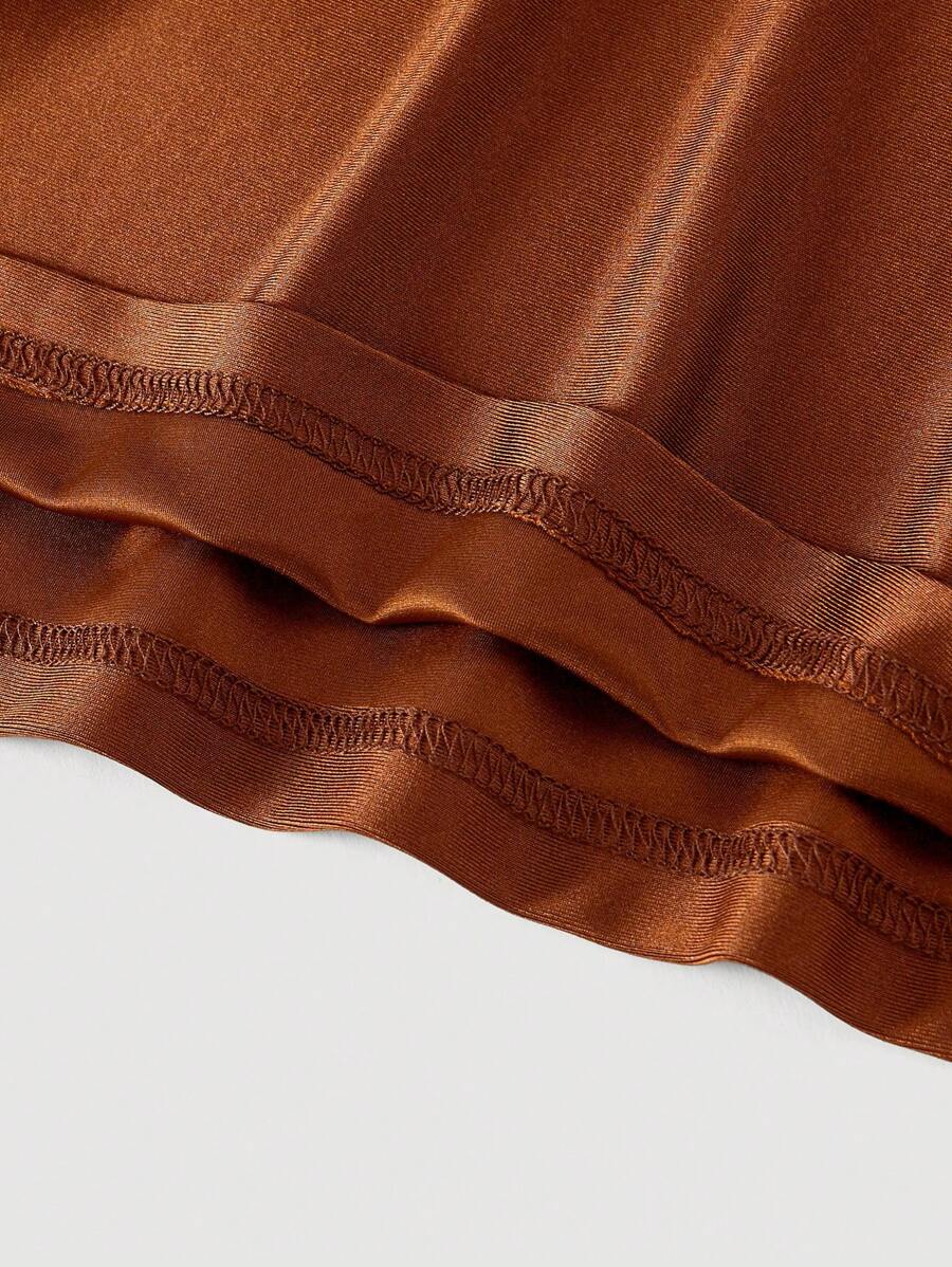 Elegant Solid Color Flared Cami Dress