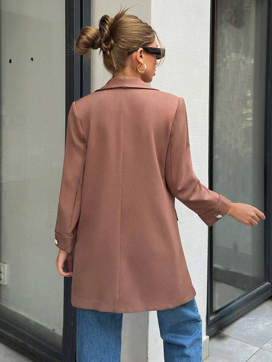 Elegant Women's Jacket with Slim Lapels