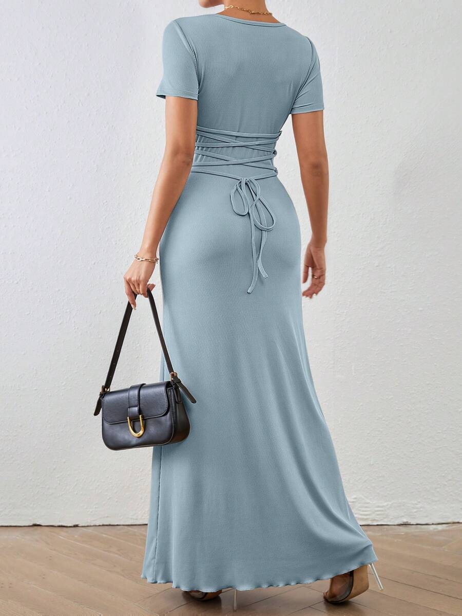 Clasi Relaxiva Elegant Square Neck Dress