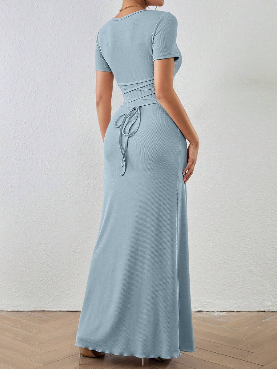 Clasi Relaxiva Elegant Square Neck Dress