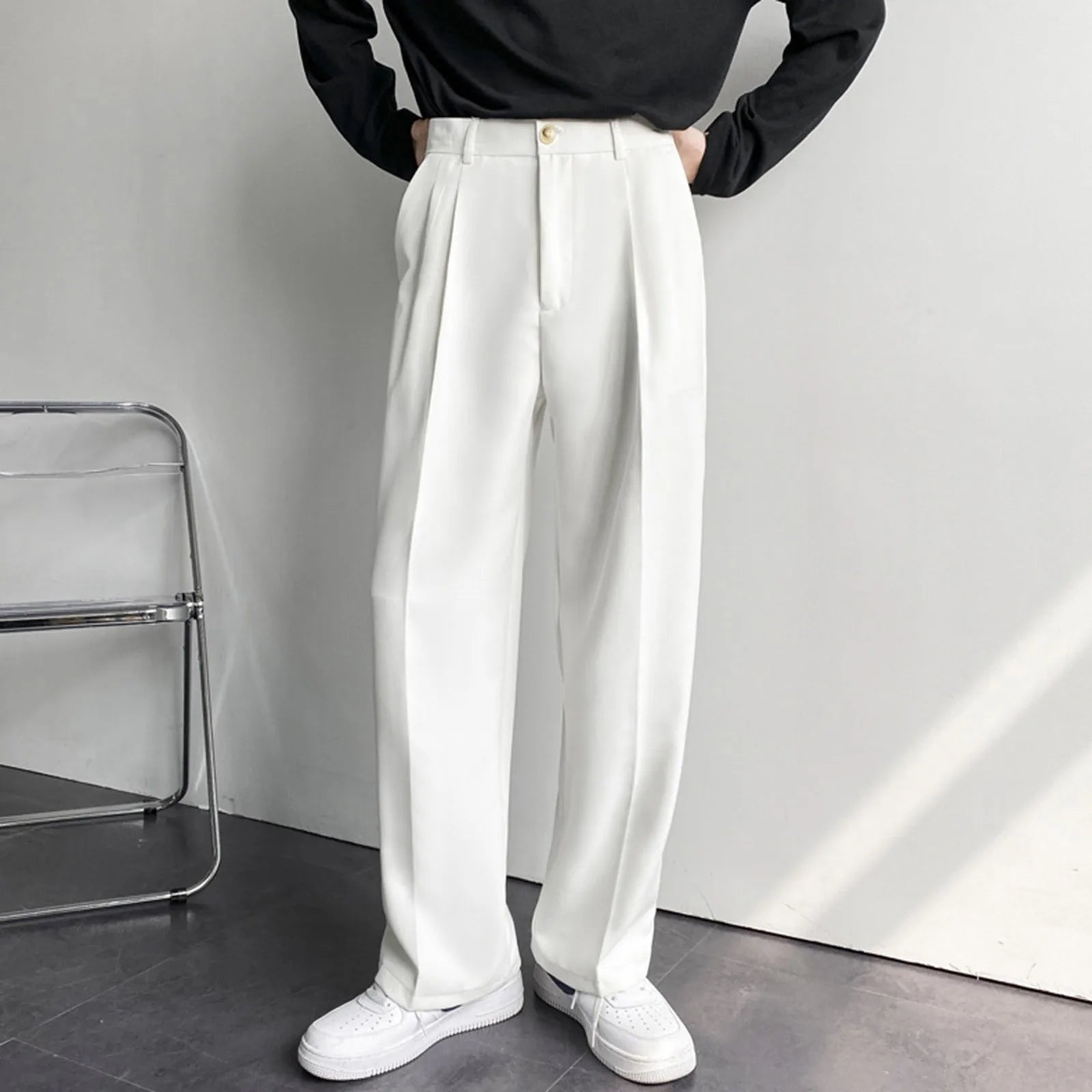 Men's Classic Trousers – Straight Cut & Casual Chic Style