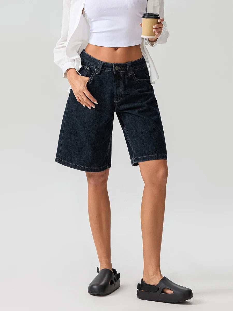 Women's Casual Denim Shorts – Loose Fit & Summery Style