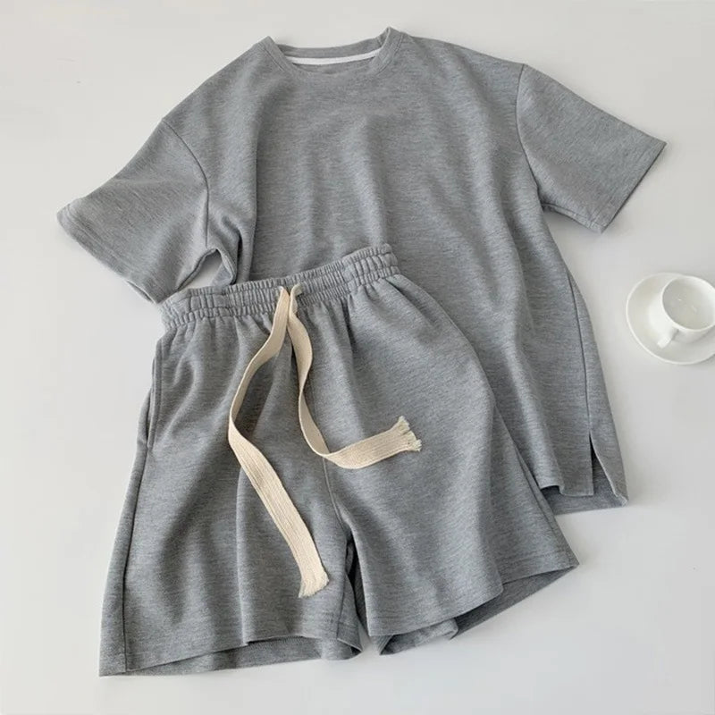 Ensemble Été Femme – T-shirt Col Rond &amp; Short