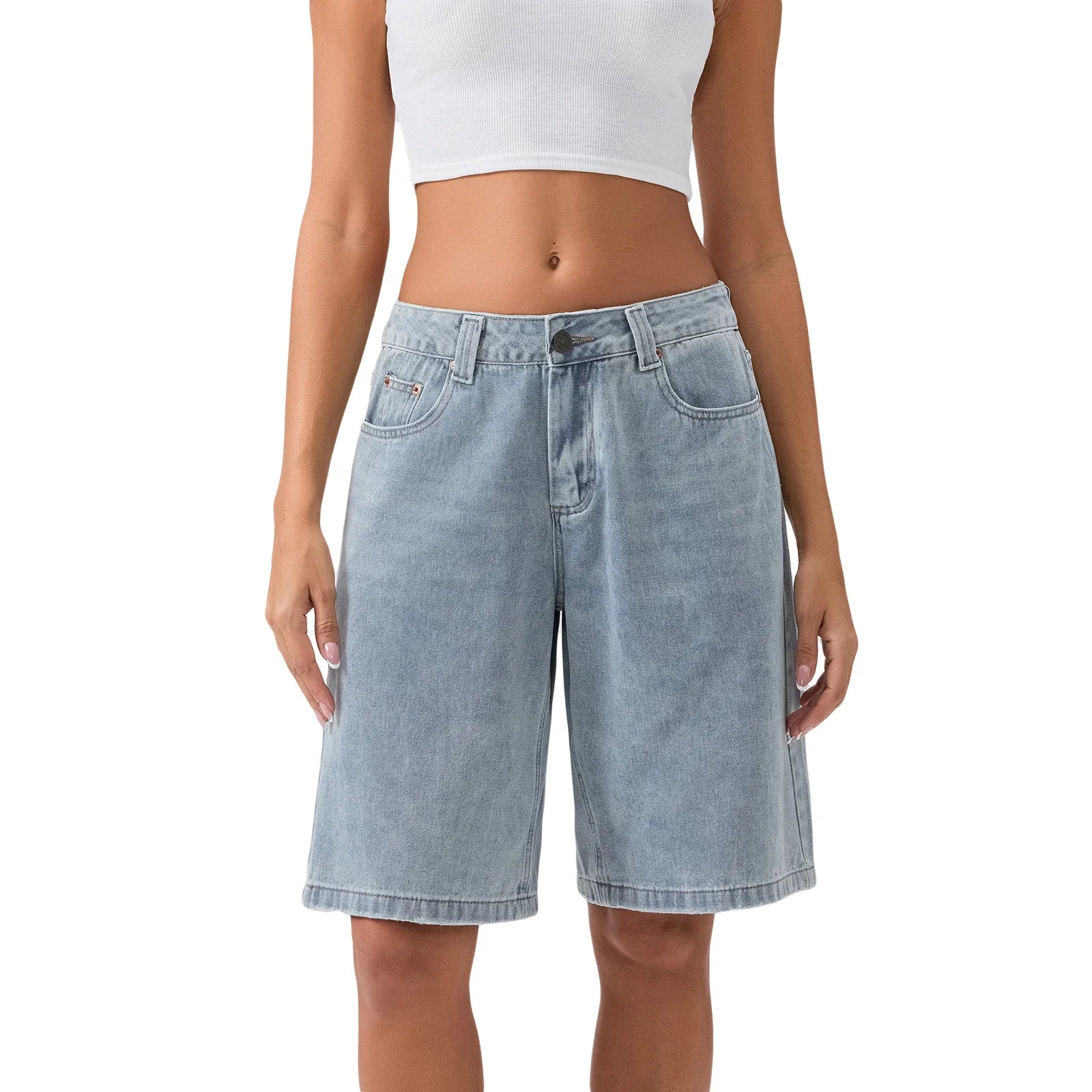 Women's Casual Denim Shorts – Loose Fit & Summery Style