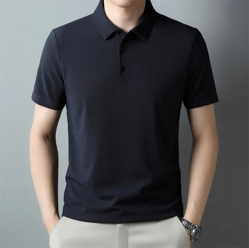 Men's Casual Knit Polo Shirt