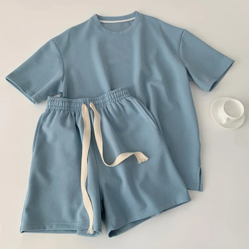 Ensemble Été Femme – T-shirt Col Rond &amp; Short