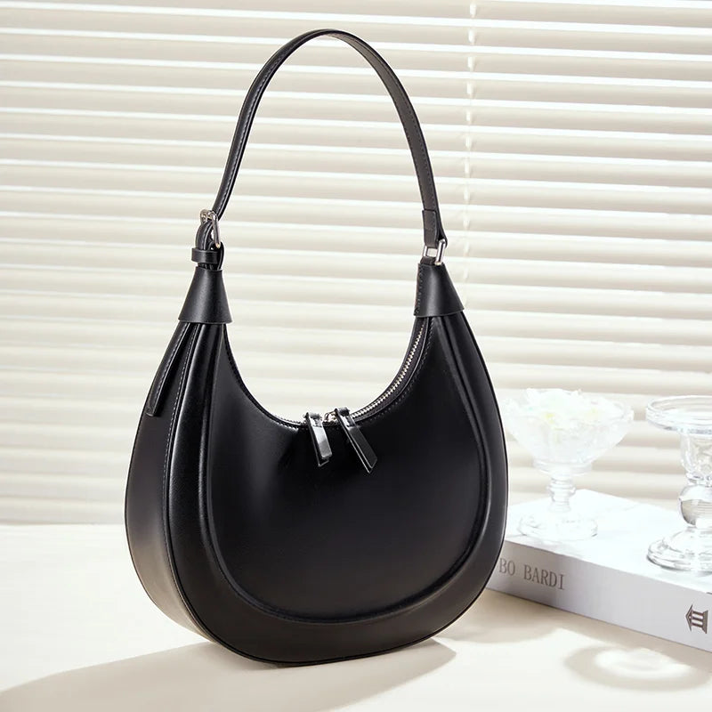 CiamoreParis™ — Sac Demi-Lune Cuir Véritable