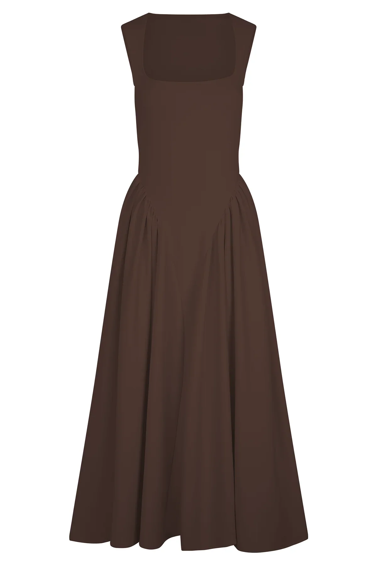 Midi Dress – Elegant Cocoa Brown